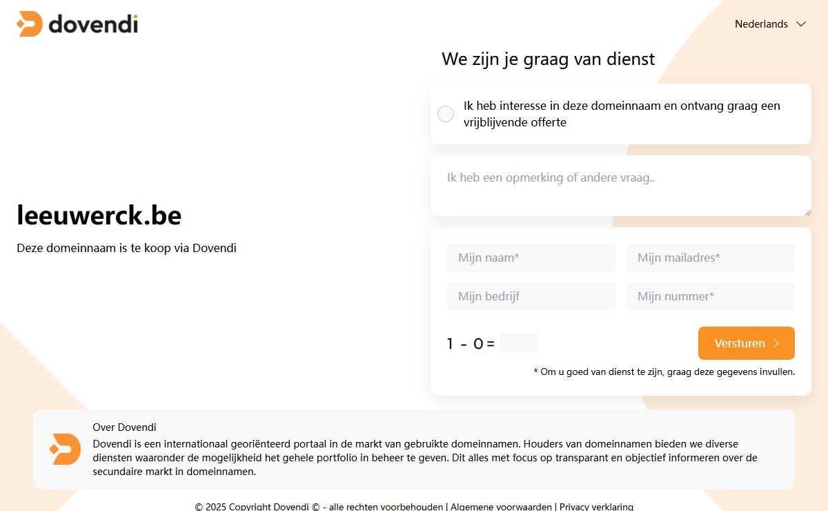 Dovendi - leeuwerck.be is nu te koop