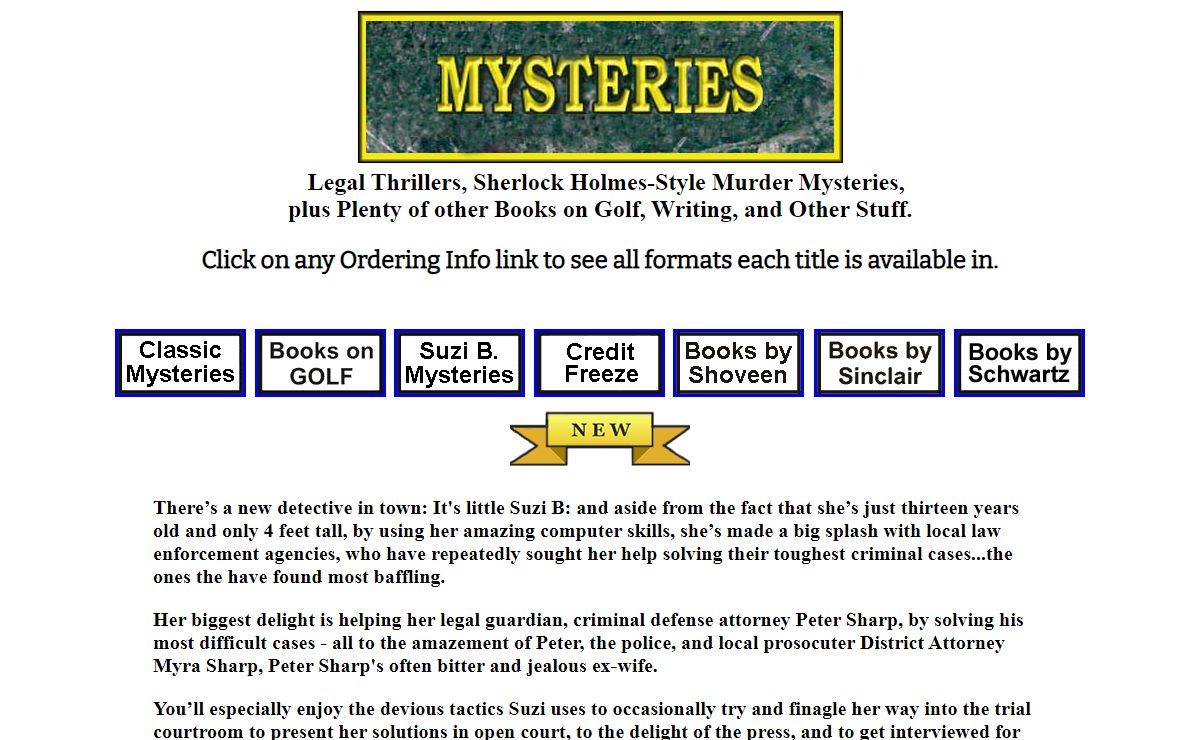 MURDER, MYSTERY and CRIME, Sherlock-Holmes-Style