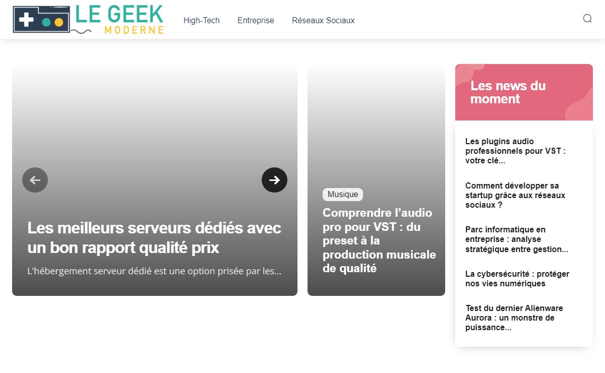 Le Geek Moderne : un blog pour les geek qui vivent avec leur temps