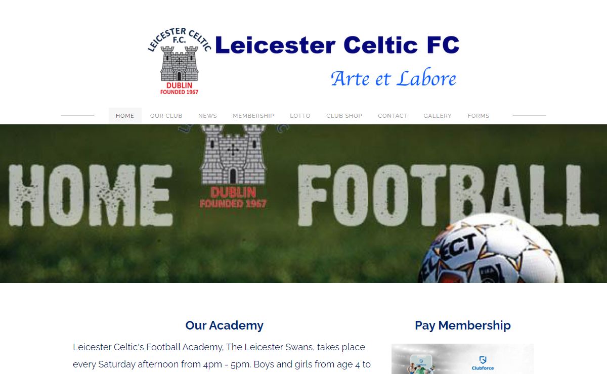 Leicester Celtic Football Club - Home