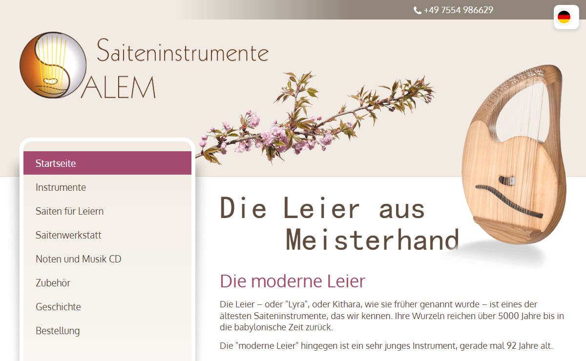 Die Leier aus Meisterhand - Saiteninstrumente Salem: Leierbau in Heiligenberg am Bodensee