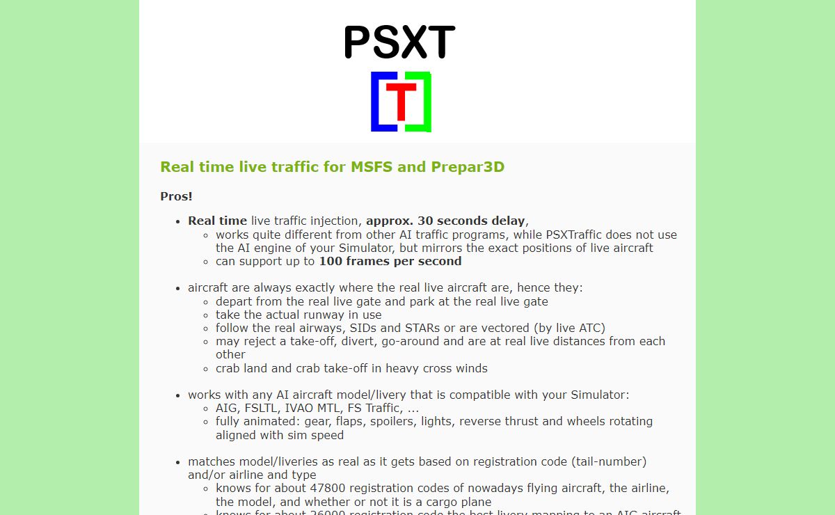 Real time live traffic for MSFS and Prepar3D