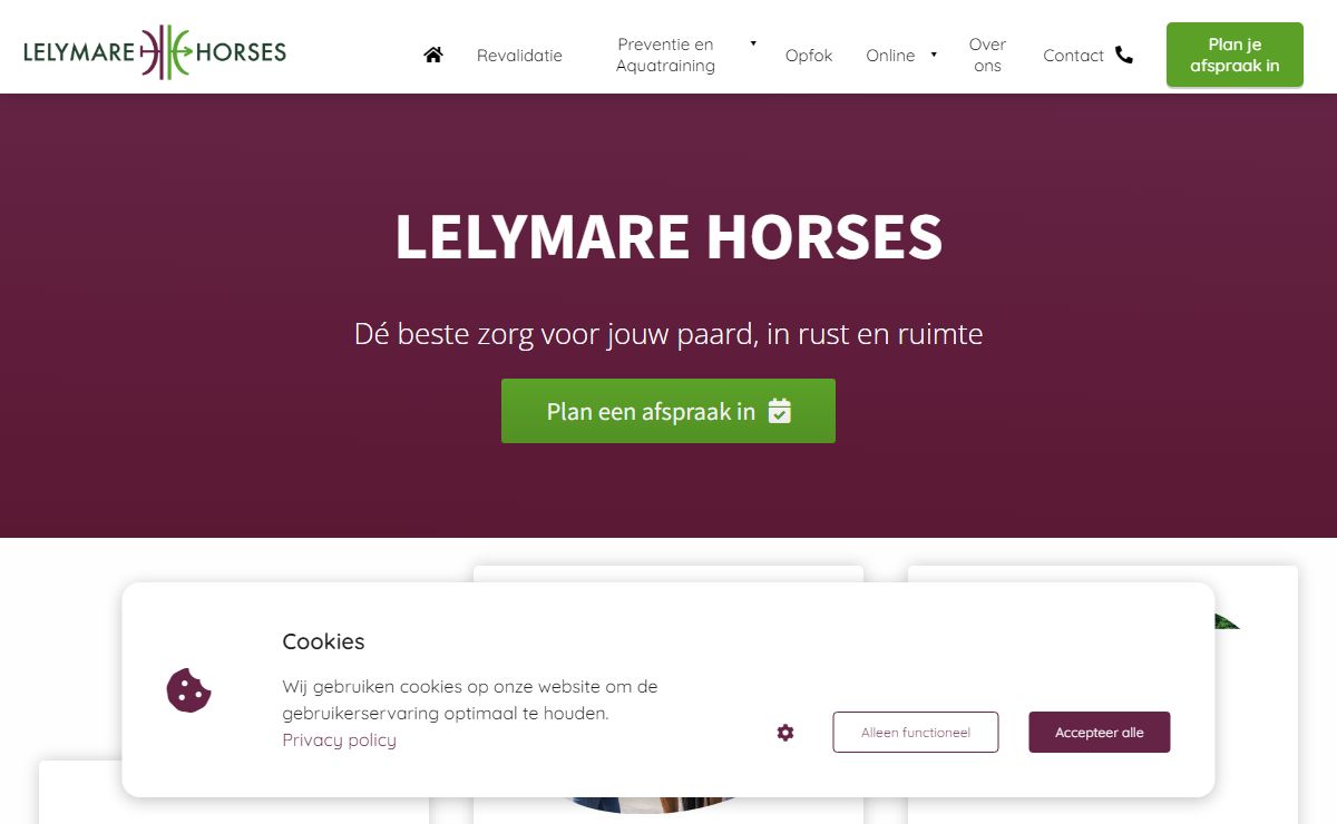 Lelymare Horses: Revalidatie, Aquatraining, Preventie en Opfok