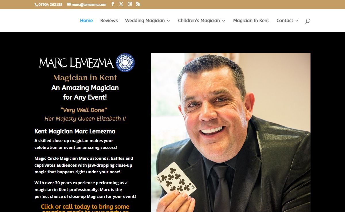 Magician in Kent- Marc Lemezma Magic Circle Close up Magician
