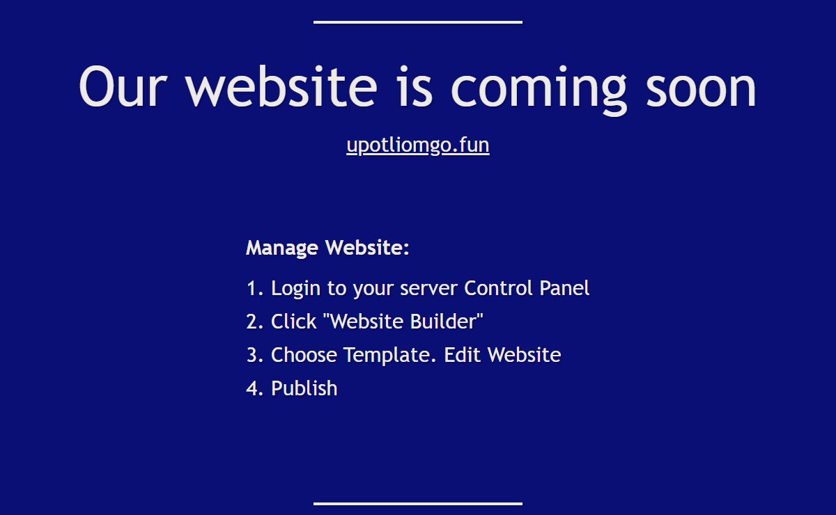 Our website is coming soon