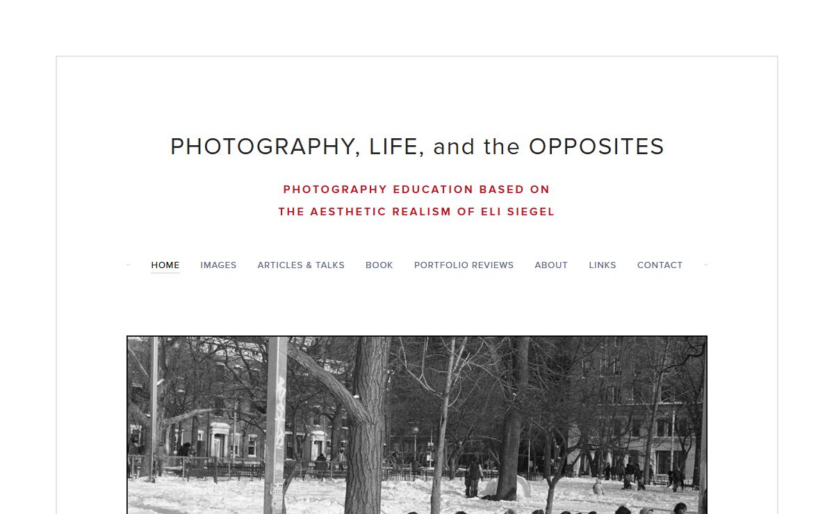 PHOTOGRAPHY, LIFE, and the OPPOSITES