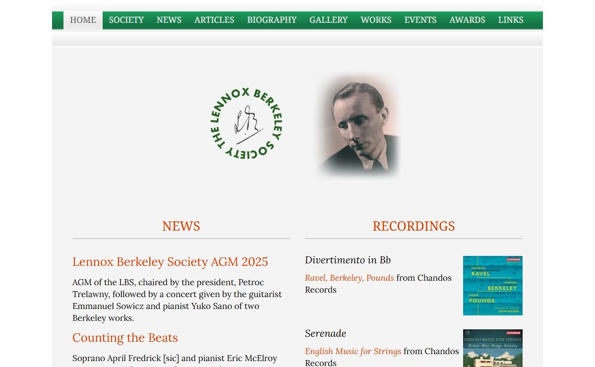 The Lennox Berkeley Society