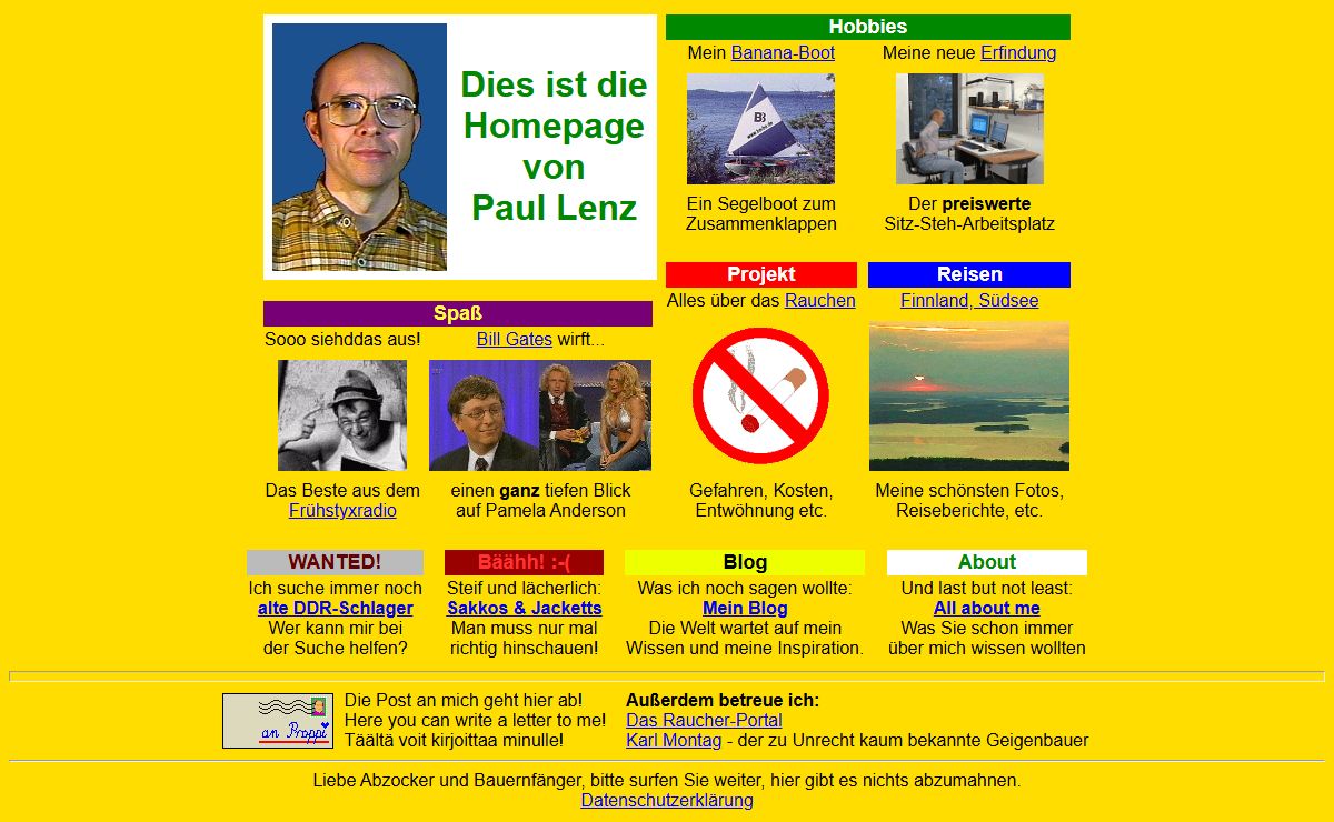 Homepage von Paul Lenz in Hannover/Germany