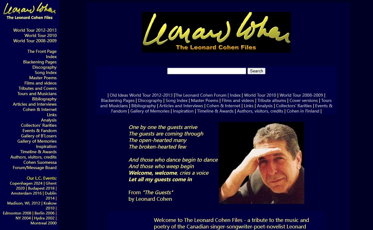 The Leonard Cohen Files