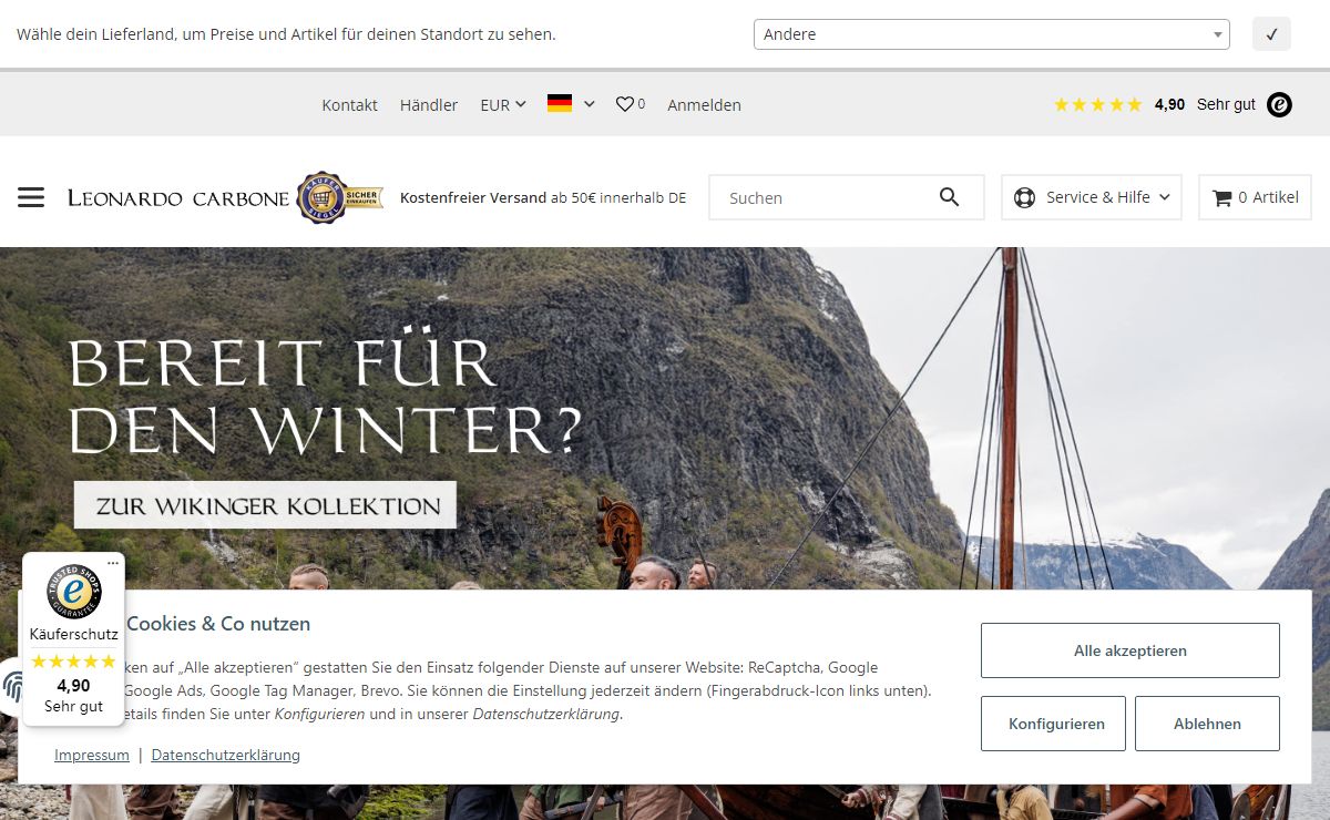 Mittelalter, Wikinger & LARP Gewandung im Online-Shop kaufen | LEONAR