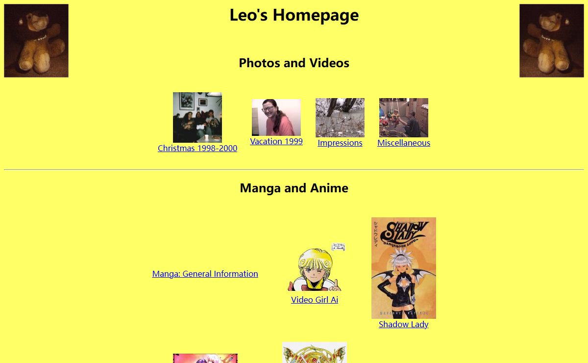 Leo's New Page
