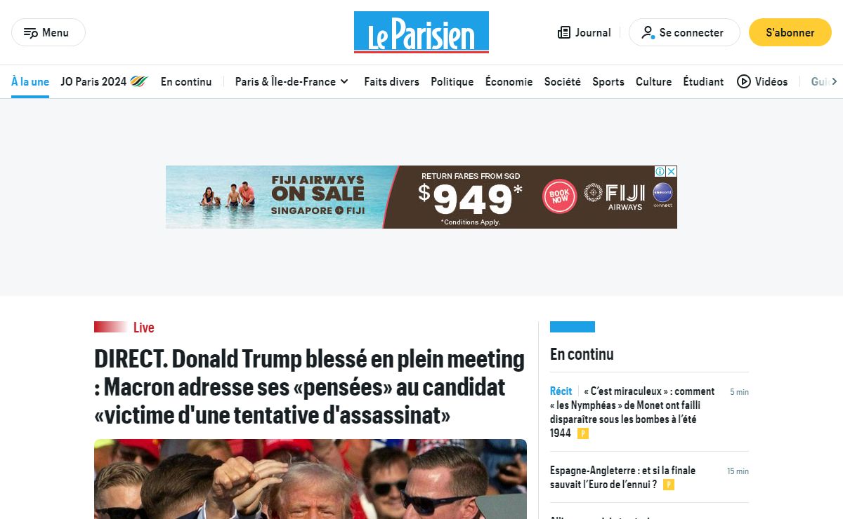 Actualités en direct et info en continu - Le Parisien