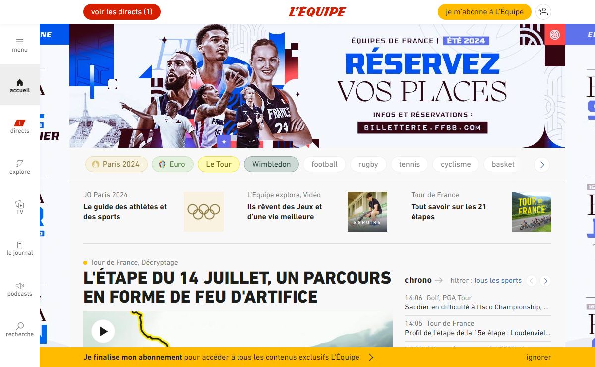 L'Équipe - L'actualité du sport en continu.