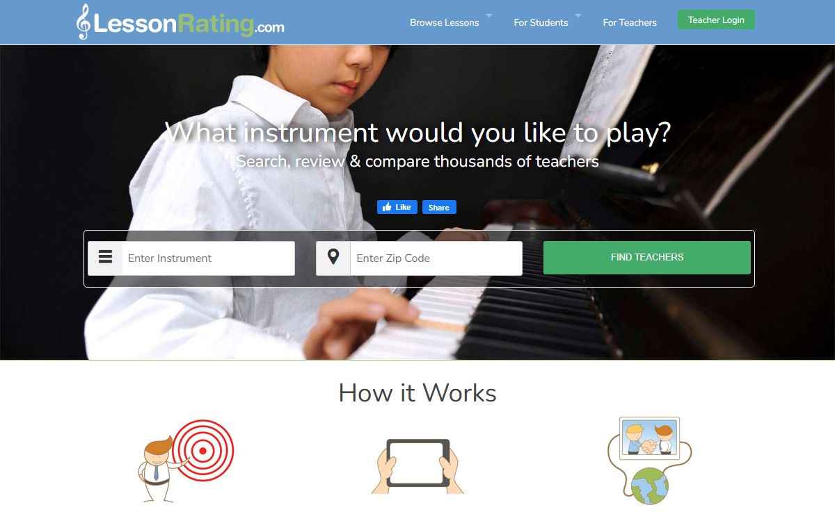 LessonRating - Find Local Teachers | Piano Lessons, Guitar Lessons, Singing Lessons and More