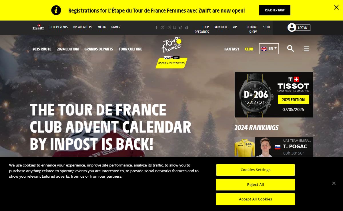 Official website of Tour de France 2025