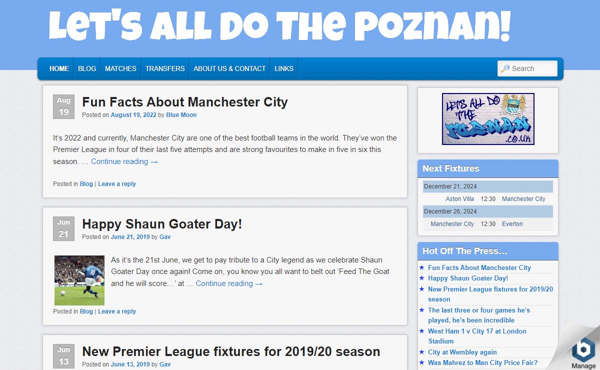 Man City Blog - Let's All Do The Poznan