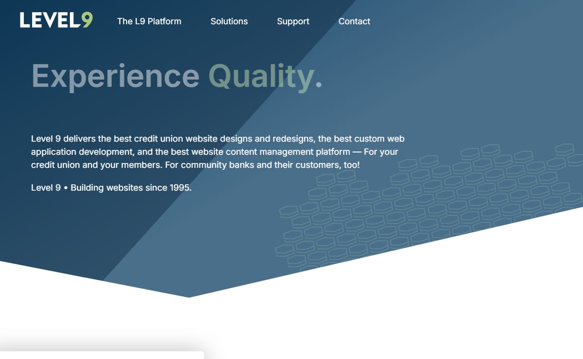 Level 9 | Best Credit Union Website Redesigns, Web Apps, CMS