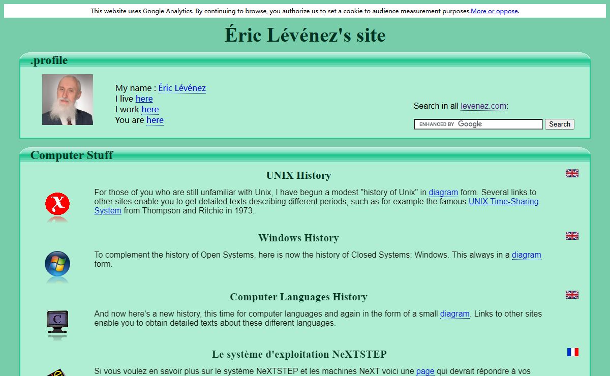 Éric Lévénez's site