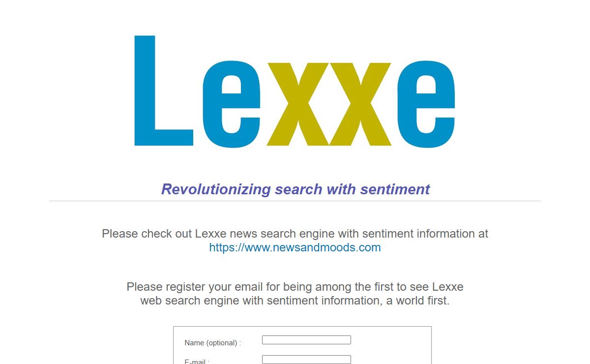 Lexxe Search Engine