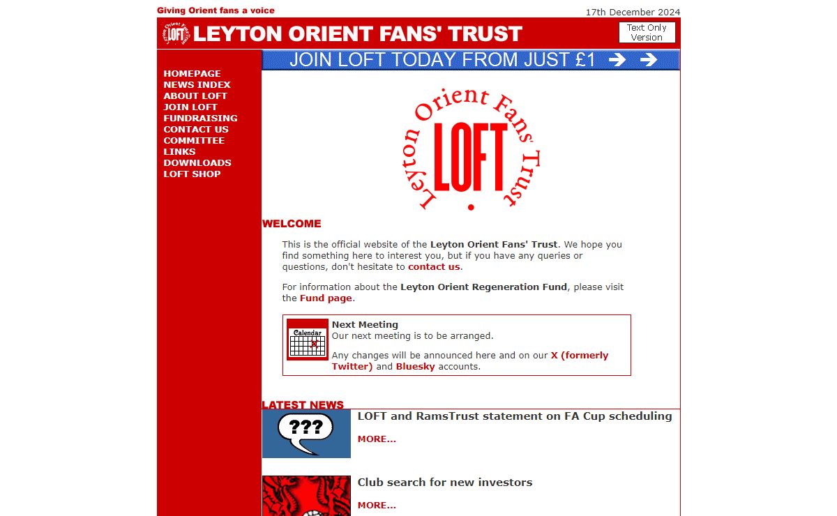 Leyton Orient Fans' Trust - Official Site