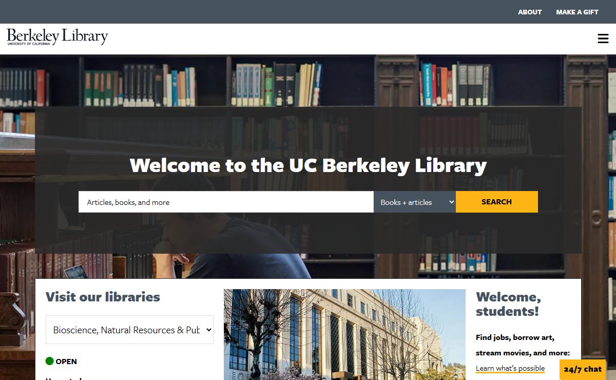 Welcome to the UC Berkeley Library