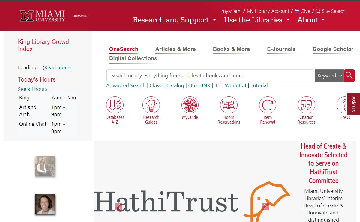 Miami University Libraries | Welcome to Miami University Libraries!
