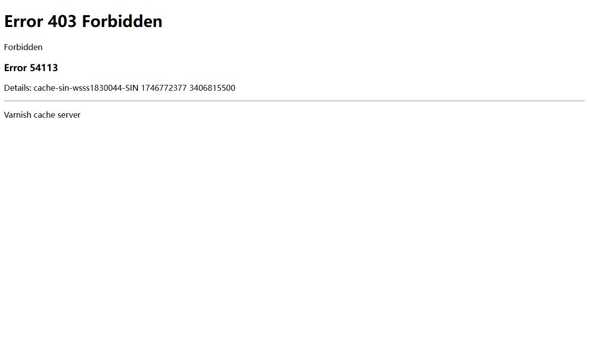 403 Forbidden