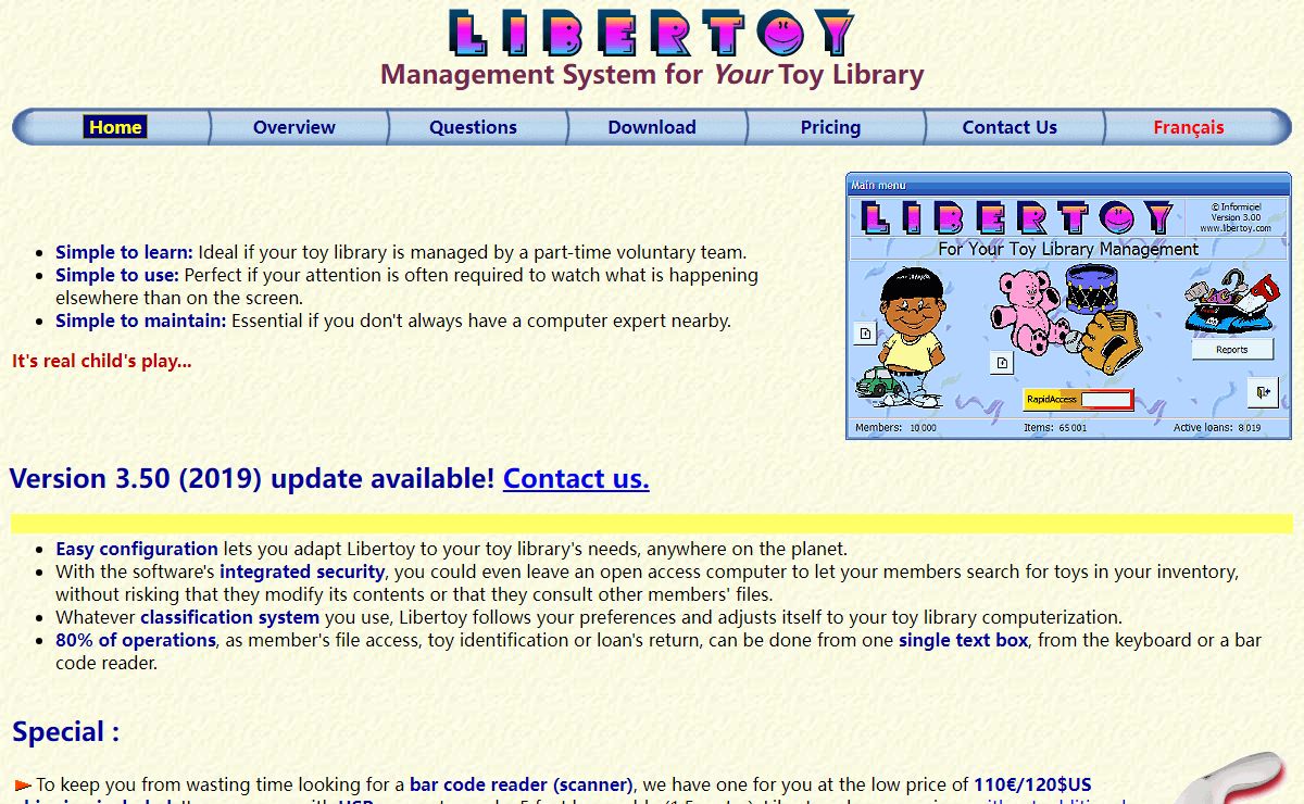 Toy Library Software - Libertoy