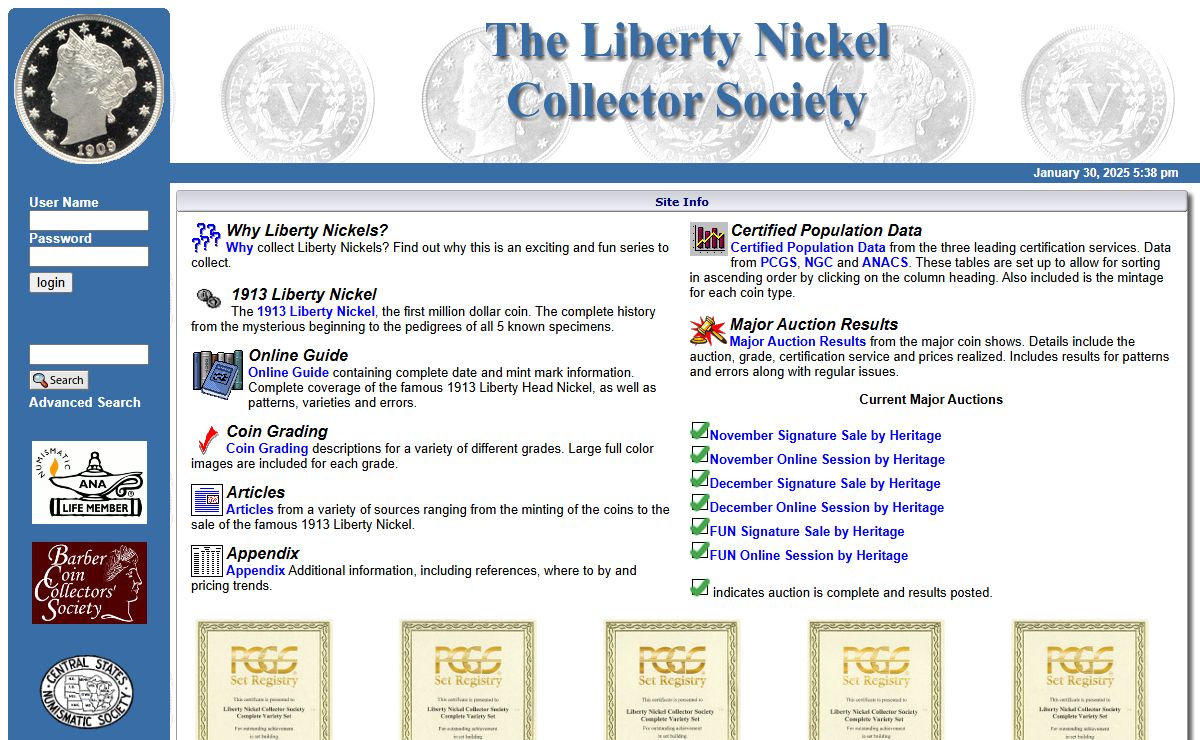 Liberty Nickel Collector Society