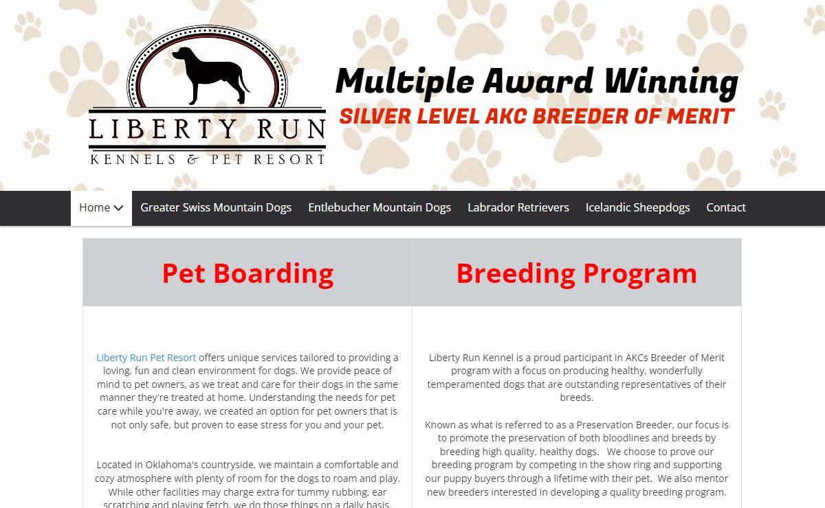Working Dog Breeders & Kennel in OK by Liberty Run Pet Resort