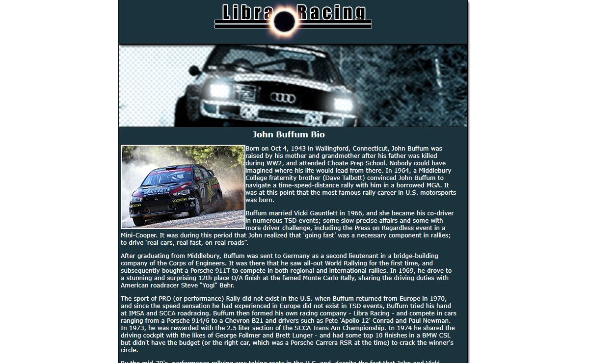 Libra Racing - Rally and Peformance Car Construction and Modifications, Rally Supplies