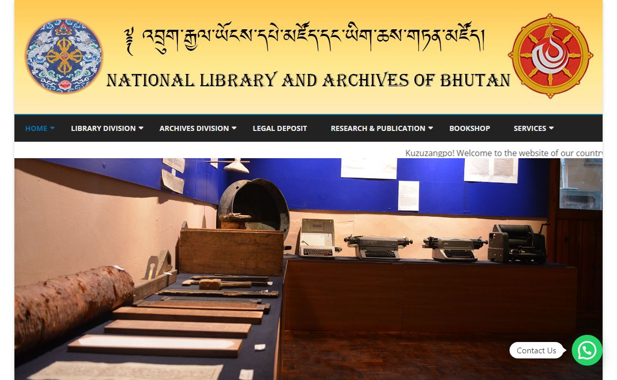 The National Library and Archives of Bhutan – NLAB