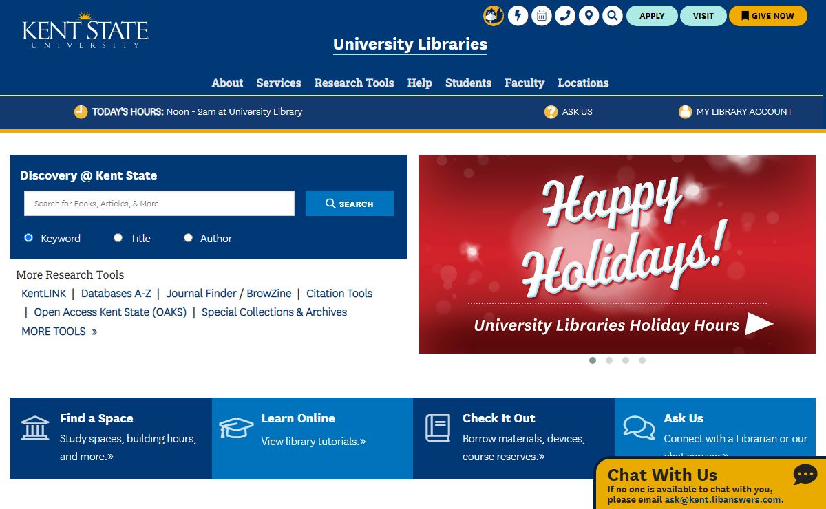 University Libraries | Kent State University Libraries