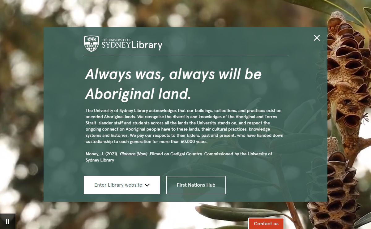 Library home - University of Sydney