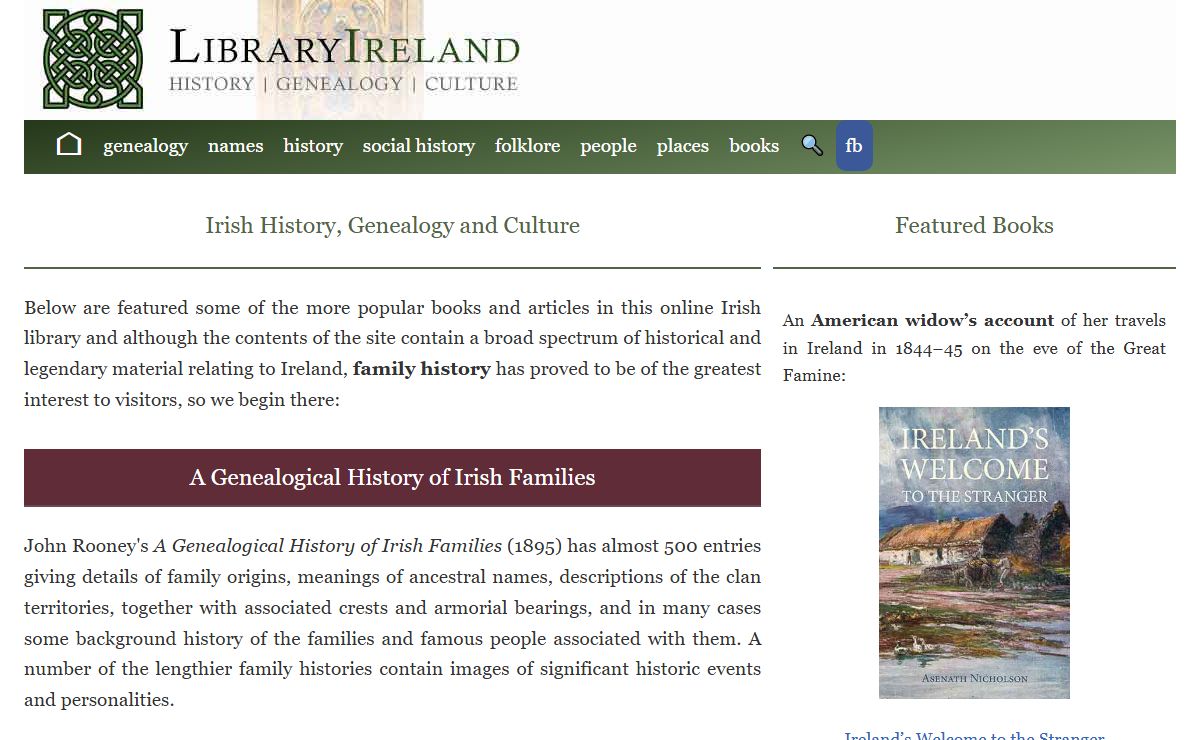Library Ireland: Irish History, Genealogy and Culture