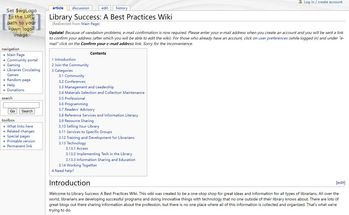 Library Success: A Best Practices Wiki - Library Success: A Best Practices Wiki
