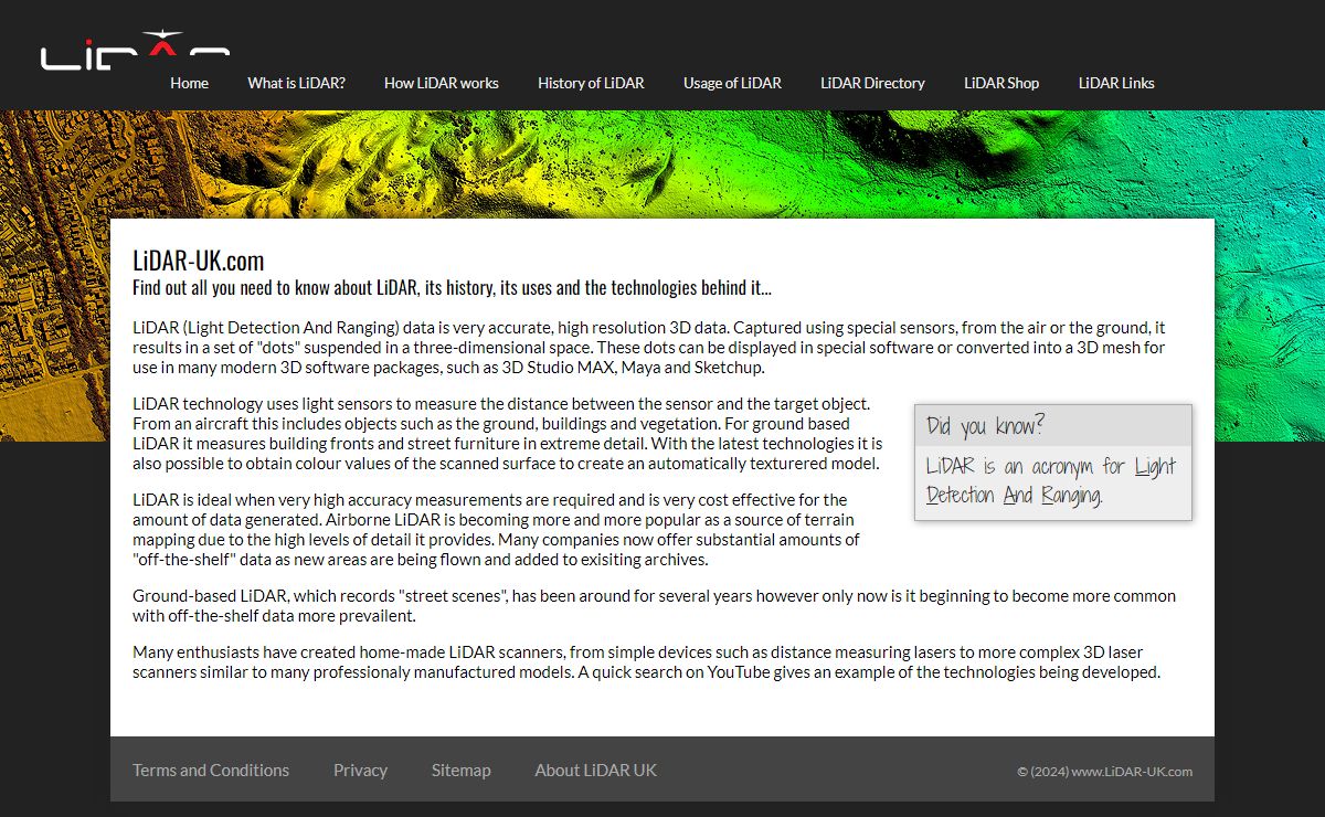 LiDAR-UK Home Page