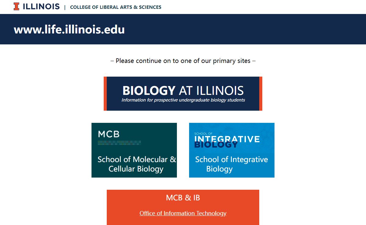 Life Sciences at the University of Illinois at Urbana-Champaign