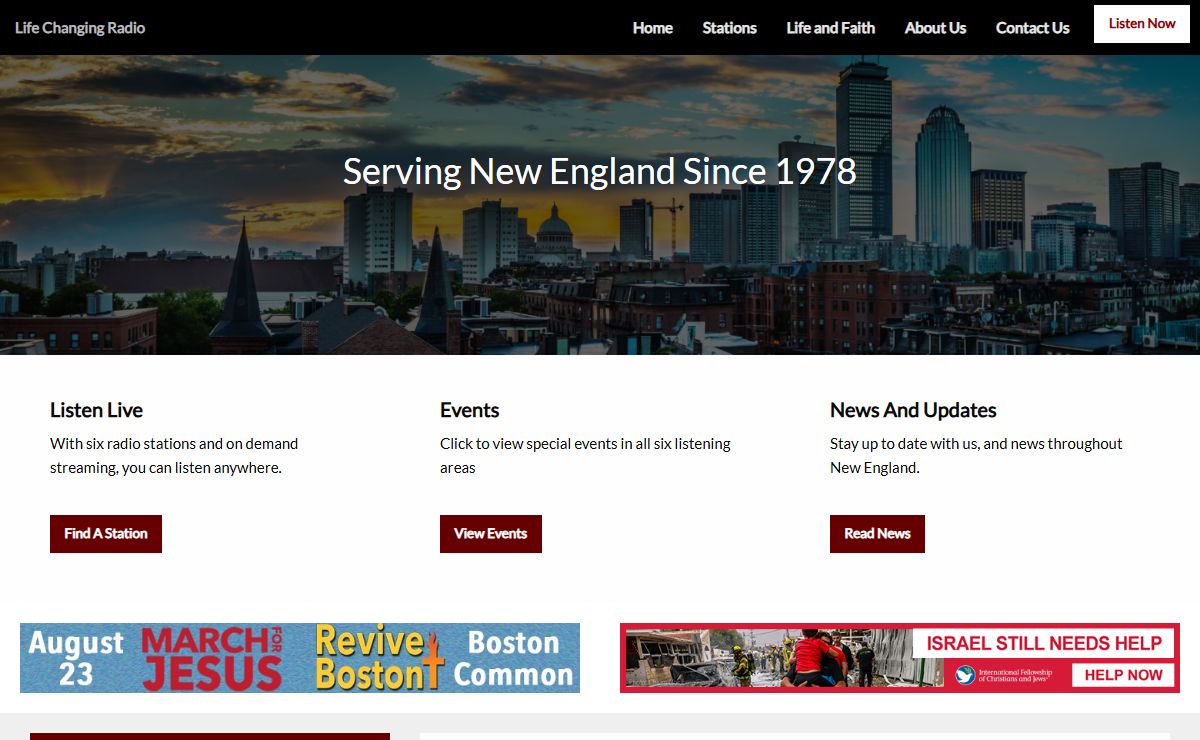 Serving New England Since 1978 – Life Changing Radio