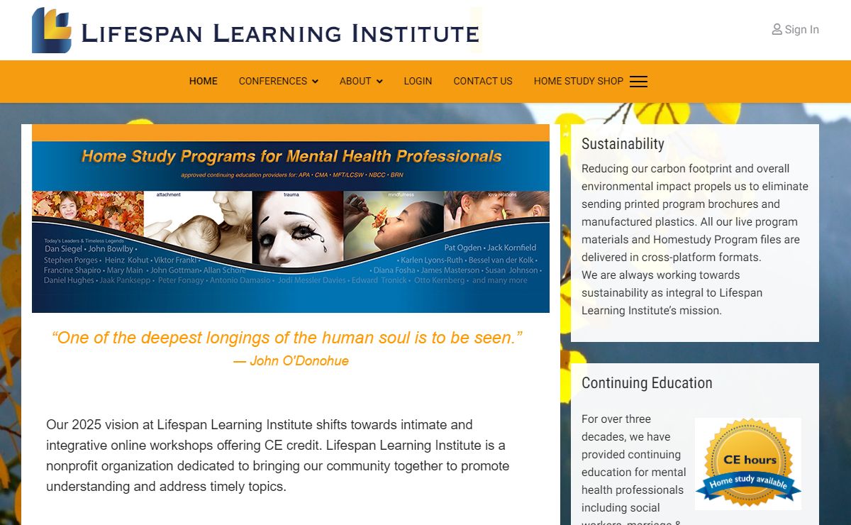 Lifespan Learning Institute - Providing advanced continuing education