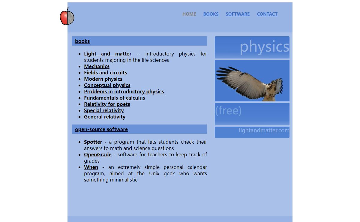 Light and Matter: open-source physics textbooks