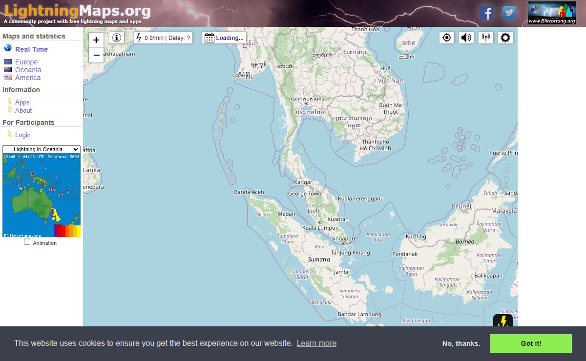 Real Time Lightning Map :: LightningMaps.org