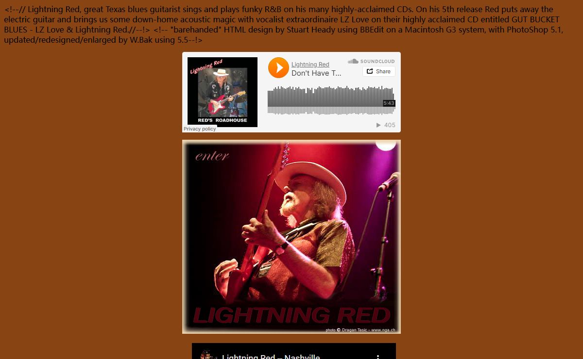 Lightning Red - Texas Blues
