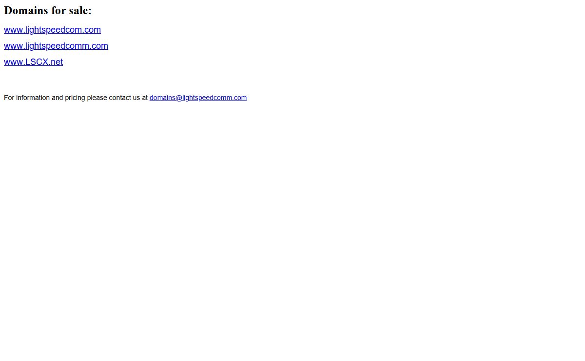 Lightspeed Domains for Sale