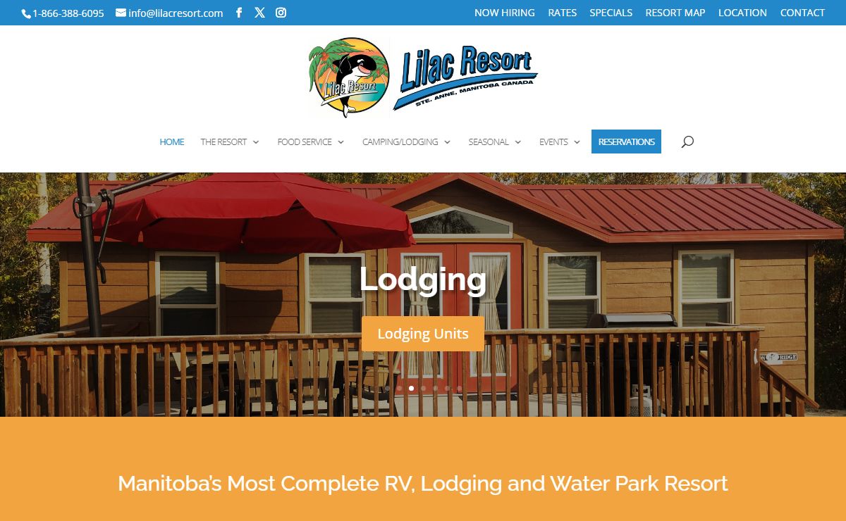 Home - Lilac Resort; RV, Lodging and Water Park