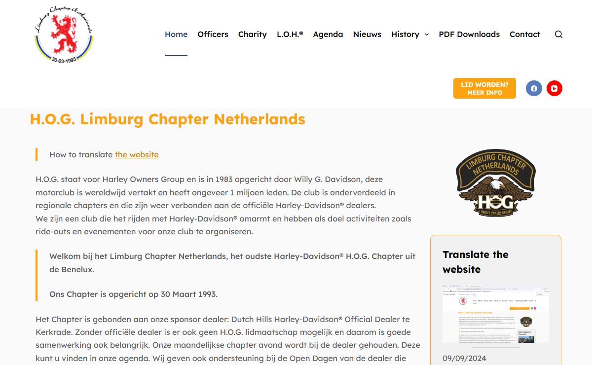 Limburg Chapter – Welkom bij het Limburg Chapter Netherlands, het oudste Harley-Davidson® H.O.G. Chapter uit de Benelux.
