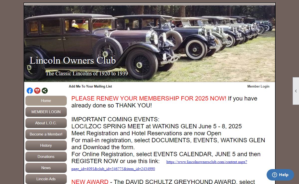 Home - Lincoln Owners Club