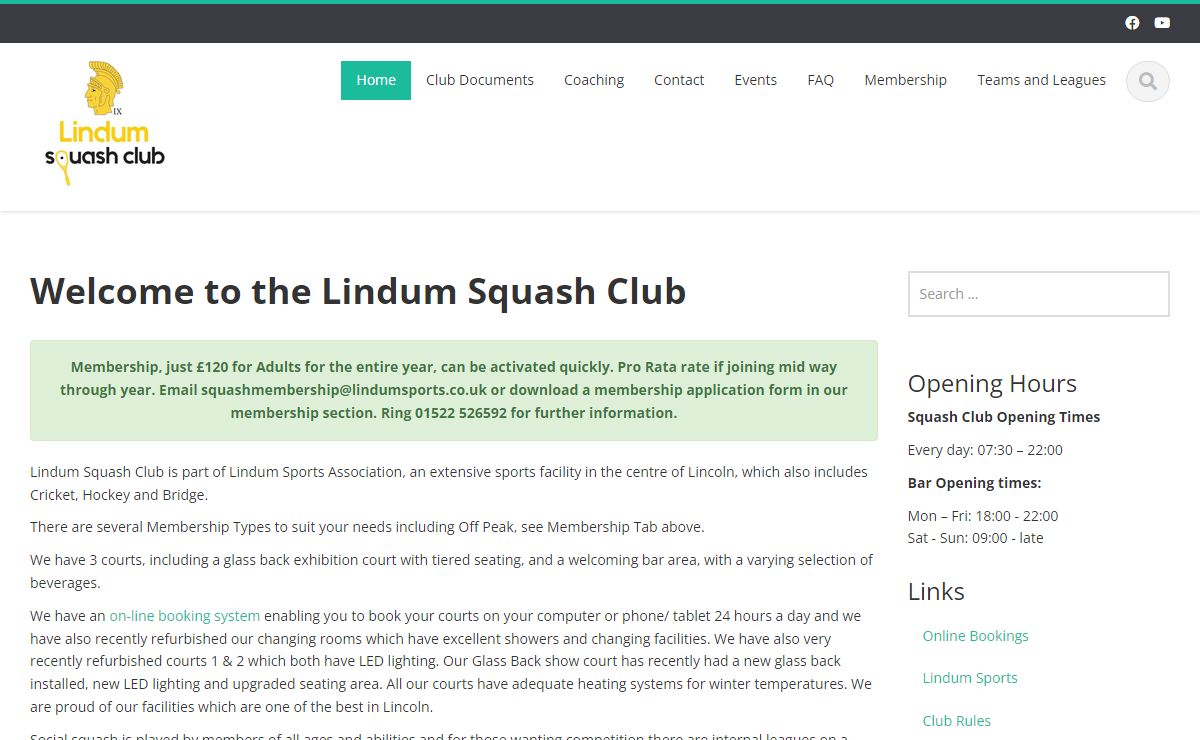 Lindum Squash
