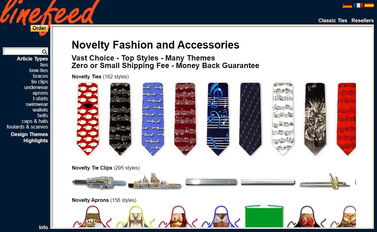 Linefeed - Novelty Fashion and Accessories
