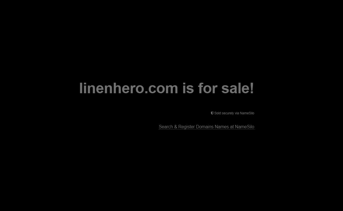 linenhero.com is for sale